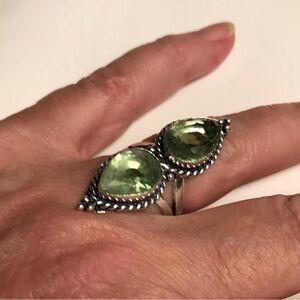 Tsavorite Stamped 925 Sterling Silver Ring